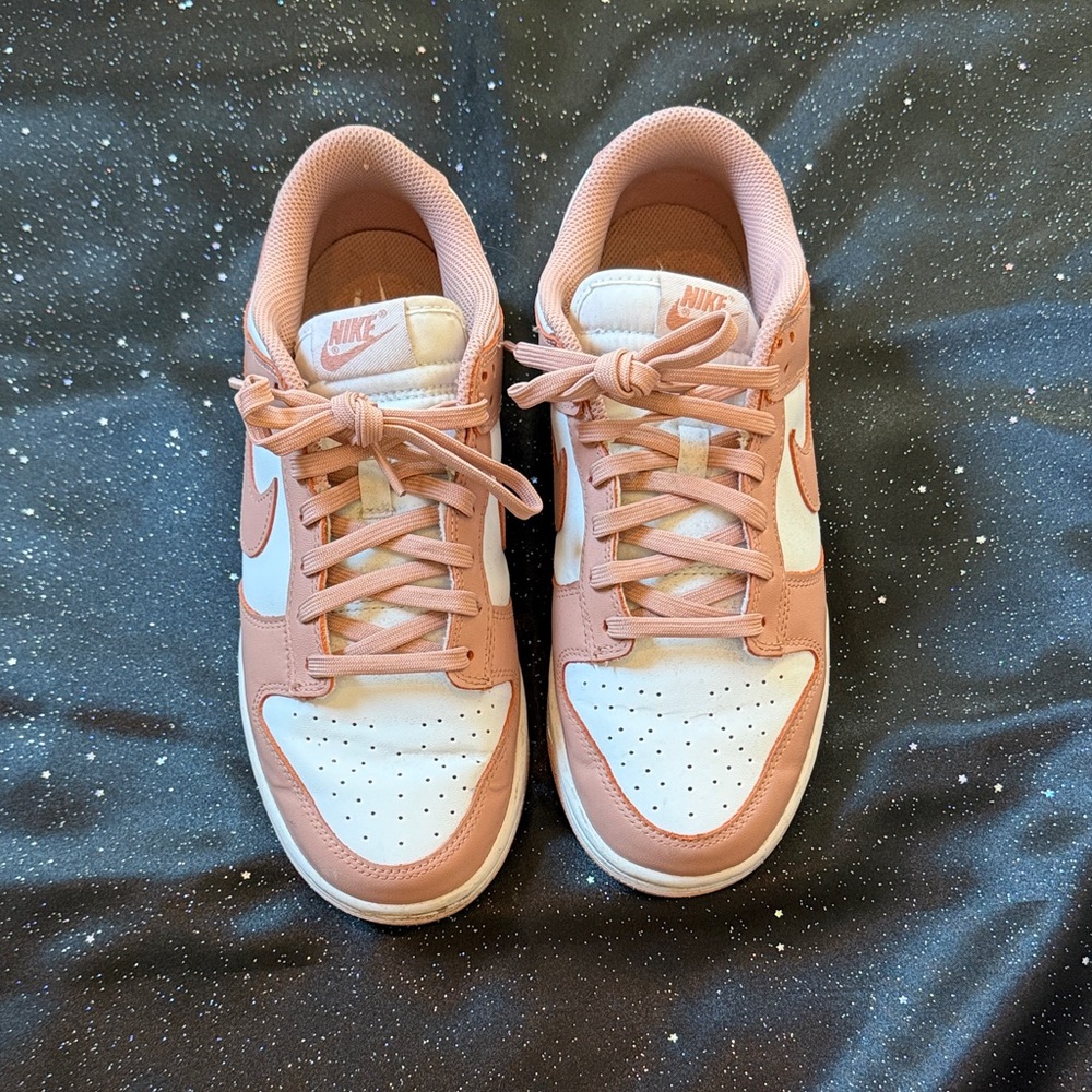 Nike Women’s Pink and White Low-Top Sneakers - Casual Trainers
